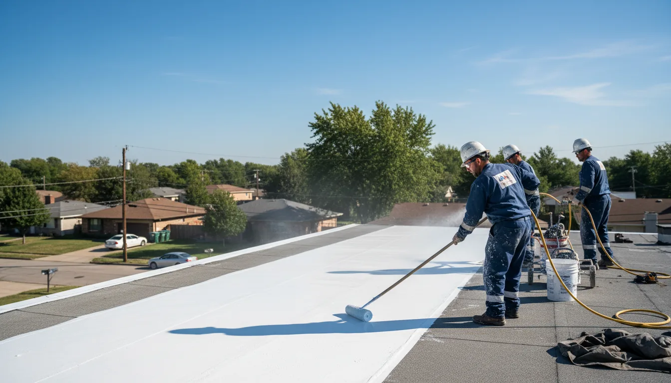 Commercial roof coating in Breese, IL near me